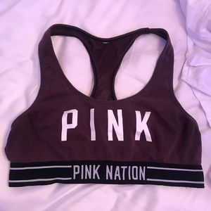 Pink sports bra